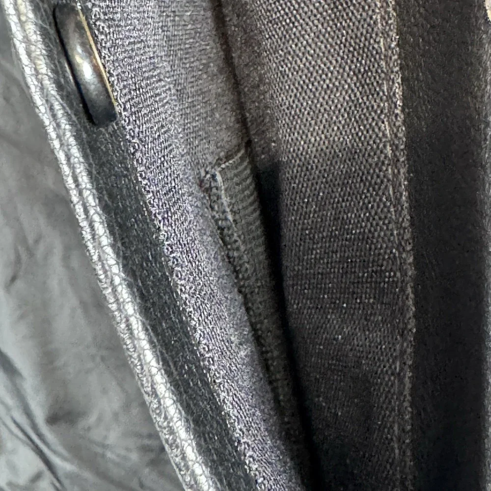 Coronado Leather Vest Mens Size 56 Black Conceal Carry Classic Lapel Snap Biker